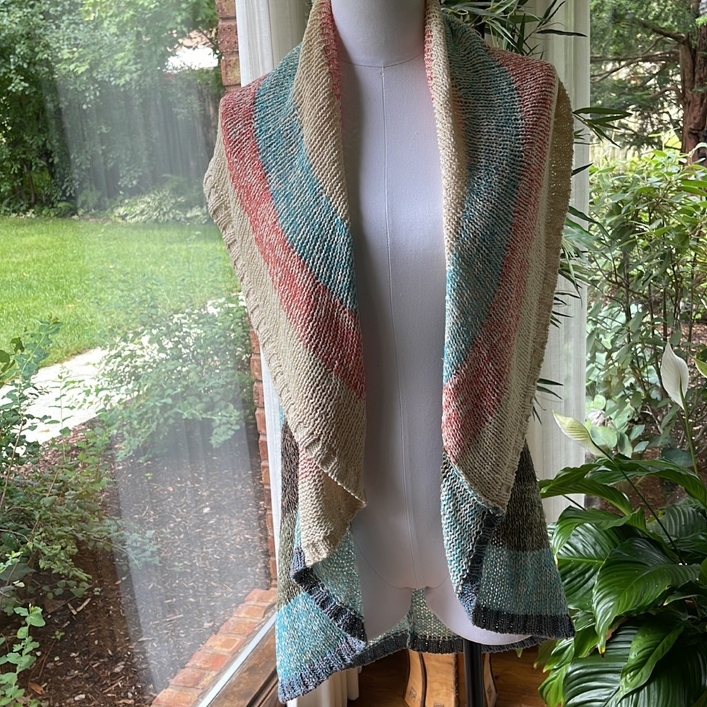 CAbi multicolored shawl color vest